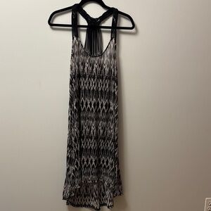 Profile By Gottex Black and White High Low swim coverup dress